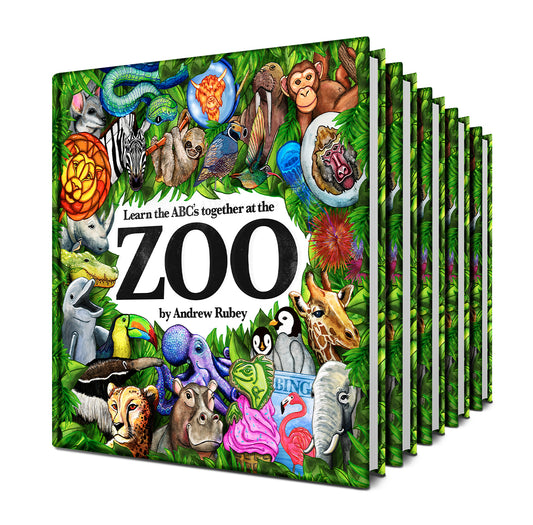 Hardback Bundle of 5 - Learn the ABC'S Together at the ZOO